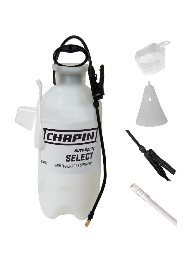 Chapin International SureSpray Select Superior Quality Poly Tank Multi-Purpose Sprayer White and Black 3 Gal 27030 - Image 2