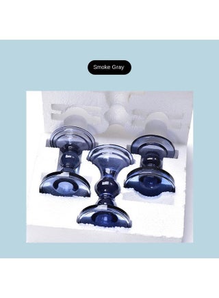 Set Of Three Candlesticks Soot Foam Three-piece Set