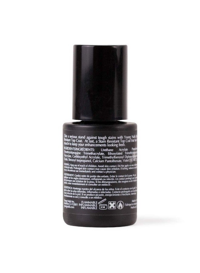 Young Nails Stain Resistant Gel Top Coat - Professional Grade Clear Gel Nail Polish Top Coat, No Wipe UV Gel Top Coat for Acrylic and Hard Gel Nails, Prevents Discoloration, UV & LED Cure - 1/3 oz - Image 2