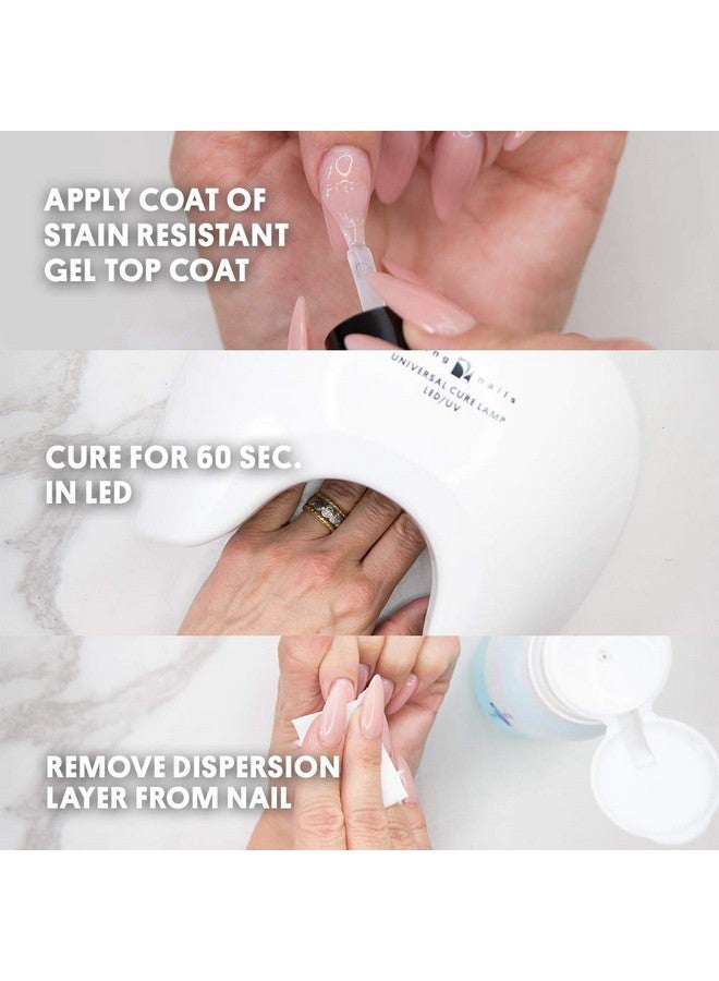 Young Nails Stain Resistant Gel Top Coat - Professional Grade Clear Gel Nail Polish Top Coat, No Wipe UV Gel Top Coat for Acrylic and Hard Gel Nails, Prevents Discoloration, UV & LED Cure - 1/3 oz - Image 3