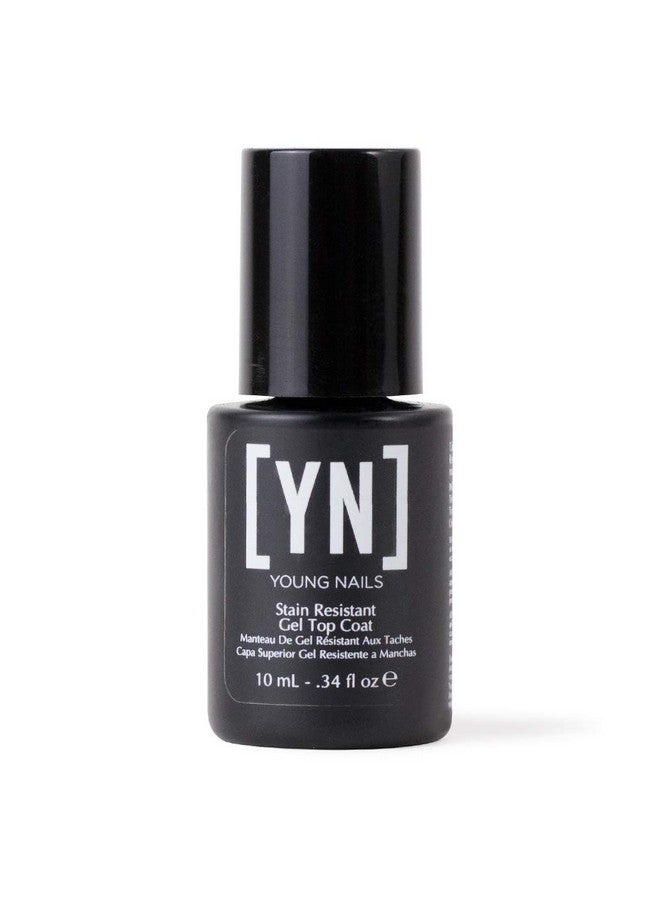 Young Nails Stain Resistant Gel Top Coat - Professional Grade Clear Gel Nail Polish Top Coat, No Wipe UV Gel Top Coat for Acrylic and Hard Gel Nails, Prevents Discoloration, UV & LED Cure - 1/3 oz - Image 1