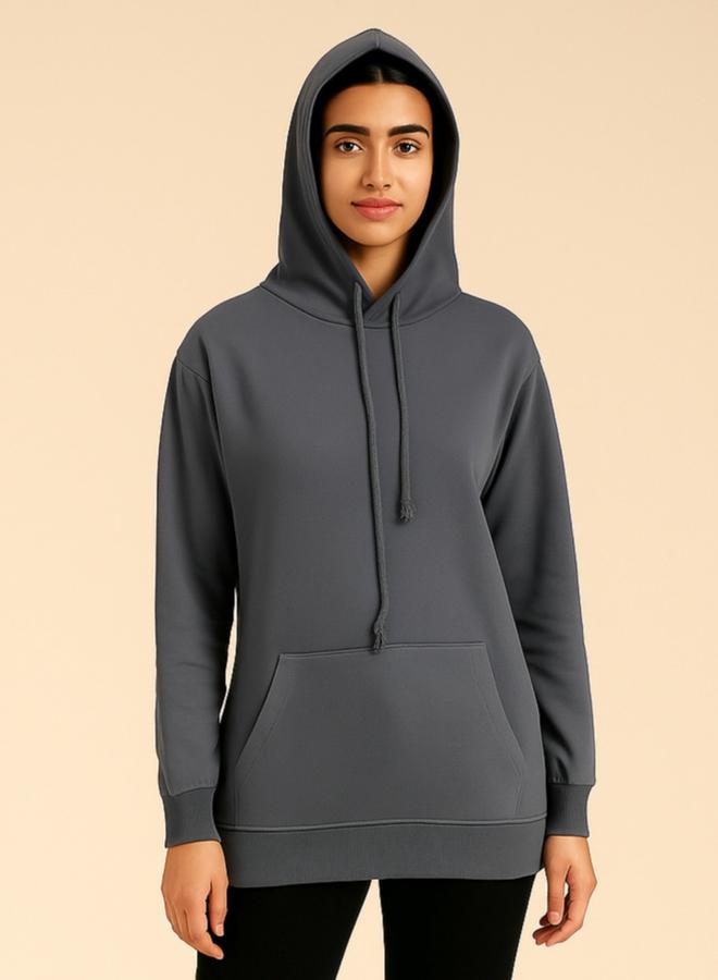 Pause Women Regular Fit Slogan Print Hoodie - Image 1