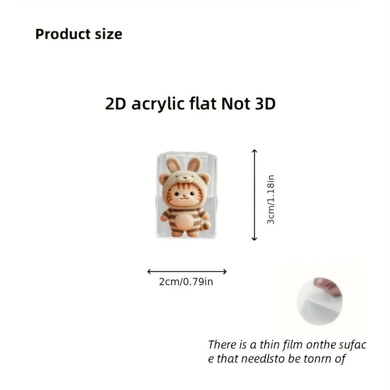 2Pcs Plush Cat Jumpsuit Cable Protector Anti Scratch Stylish Durable Phone Charger Cord Cover - Image 2