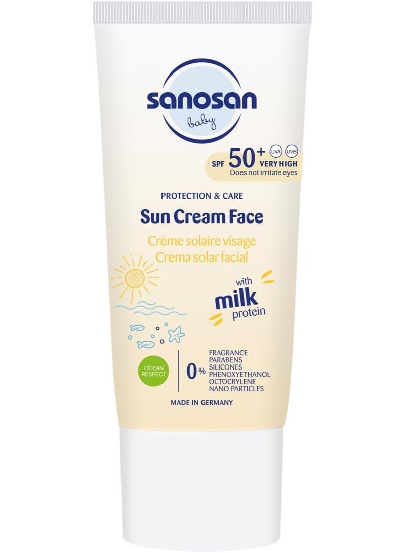 sanosan كريم الشمس للأطفال سانوسان SPF50 30 مل واقي شمس عالي الحماية للبشرة الحساسة - Image 2