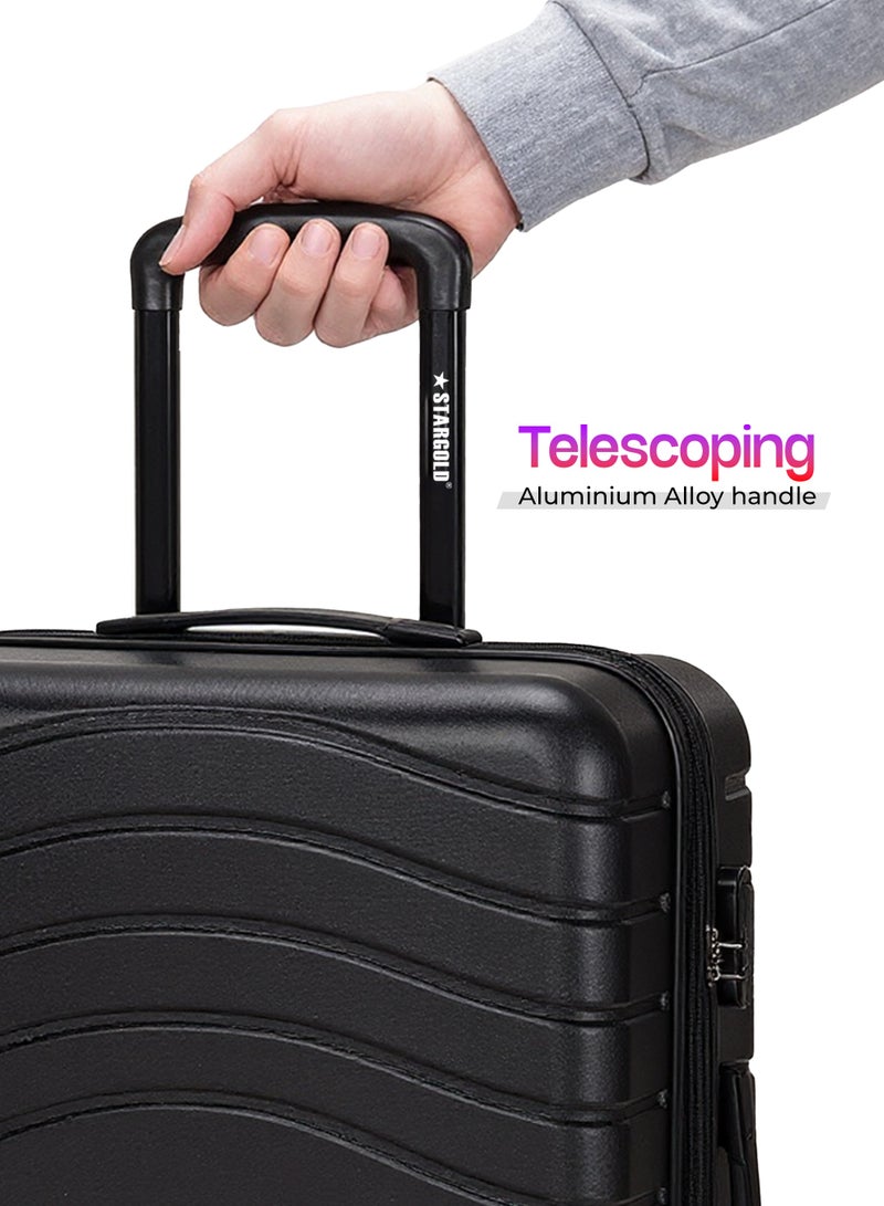 ستارجولد 4 عبوات من عربة أمتعة مقفلة ذات رقم دوار للجانب الصلب - Image 2