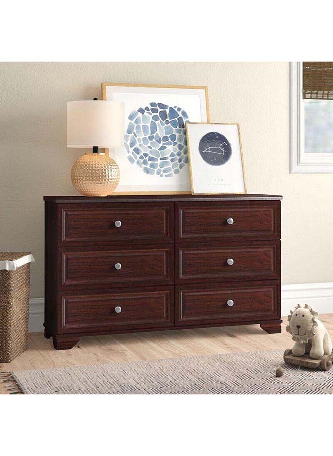 Al Home Kids Dresser: 133x39x80 Wood, Brown by Alhome 
