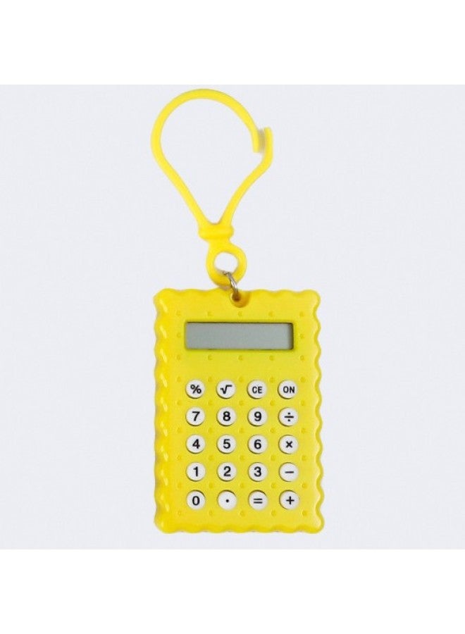 Student Small Size Mini Calculator High Color Value Cute Portable Button Battery Biscuit Computer