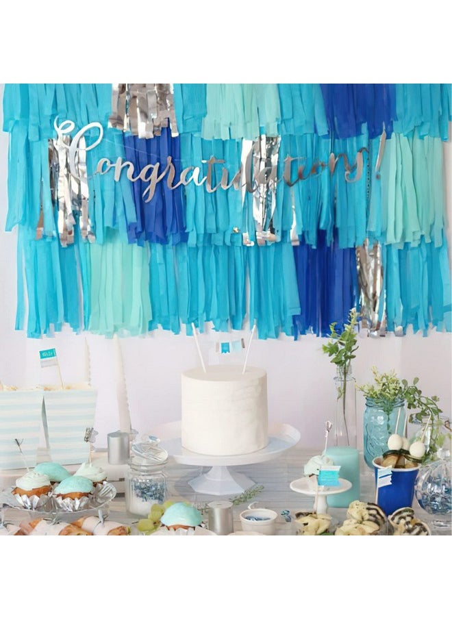 PartyWoo Crepe Paper Streamers 6 Rolls 492Ft Pack Of Blue Pastel Blue Green And Lime Party Streamers For Birthday Decorations Party Decorations Wedding Decorations (1.8 Inch X 82 Ft/Roll)  - Image 2