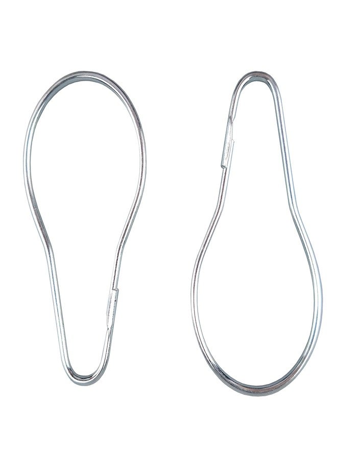 Kowibcl Metal Shower Curtain Hooks Shower Curtain Hooks Rust Proof Metal Shower Curtain Rings Stainless Steel Hanging Clips and Hooks,Practical Reusable Shower Curtain Hangers，Set of 20,Silver - Image 3