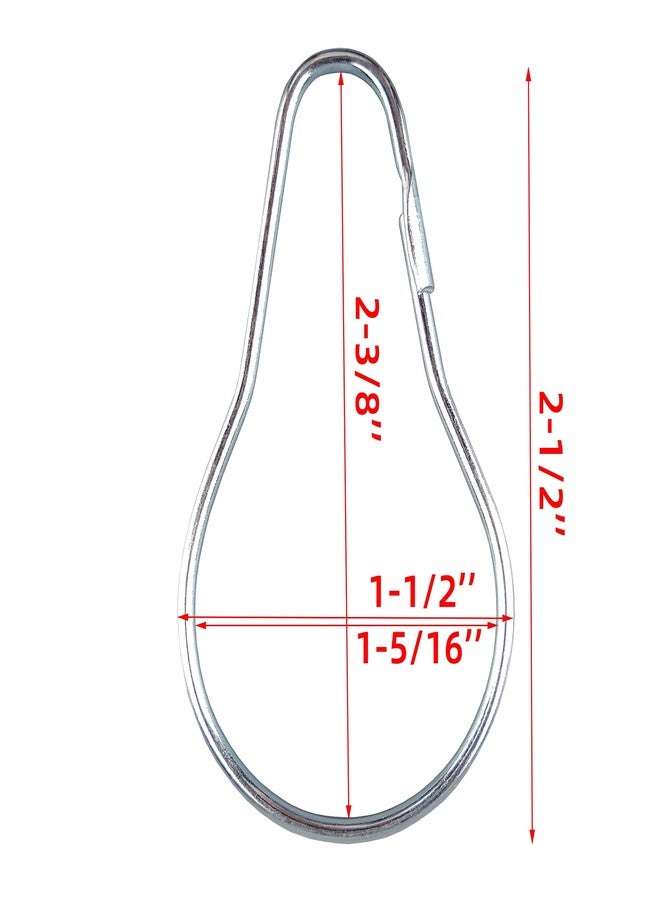 Kowibcl Metal Shower Curtain Hooks Shower Curtain Hooks Rust Proof Metal Shower Curtain Rings Stainless Steel Hanging Clips and Hooks,Practical Reusable Shower Curtain Hangers，Set of 20,Silver - Image 2