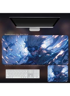 Anime Naruto Mouse Pad Naruto Sasuke Kakashi Super Large Thickened Muye Village Boys Computer Table Pad-color:800*300*4mm-pattern:Naruto 26