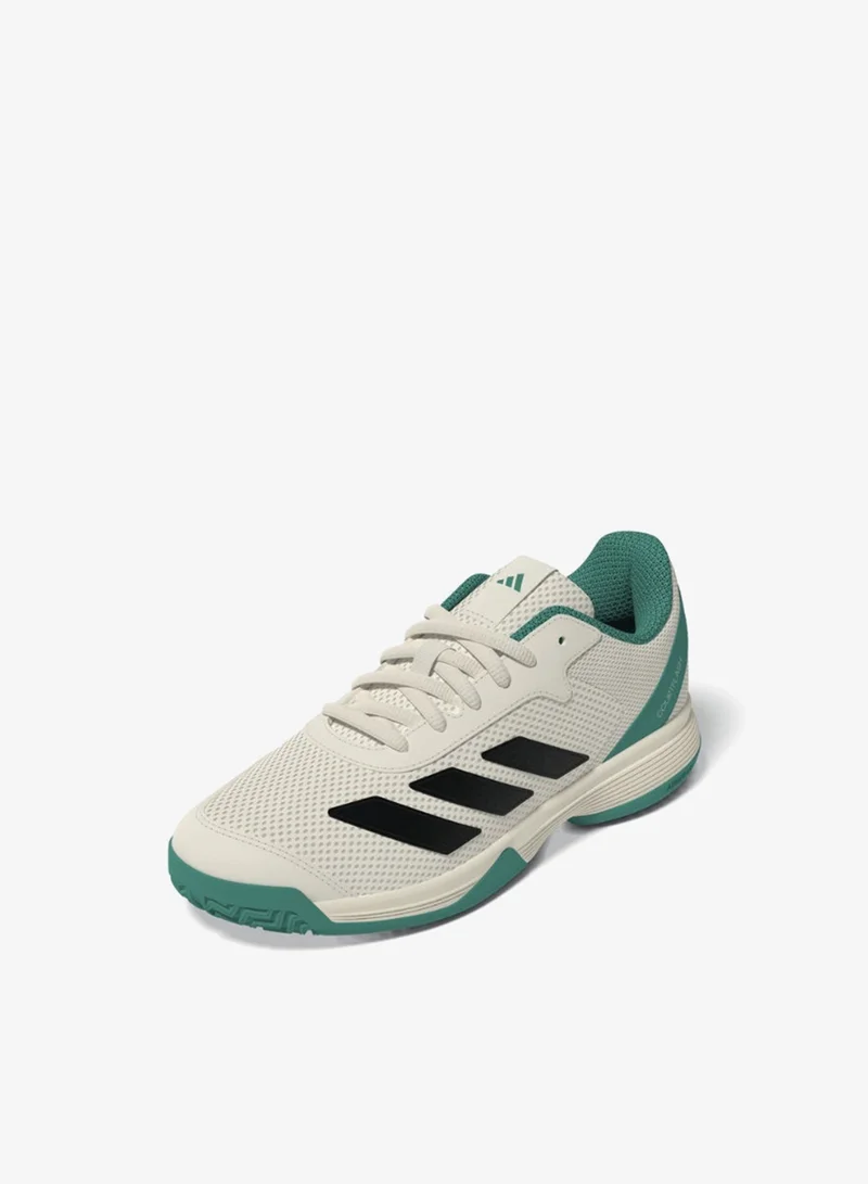 adidas أحذية تنس كورت فلاش كيه يو بيضاء للأطفال