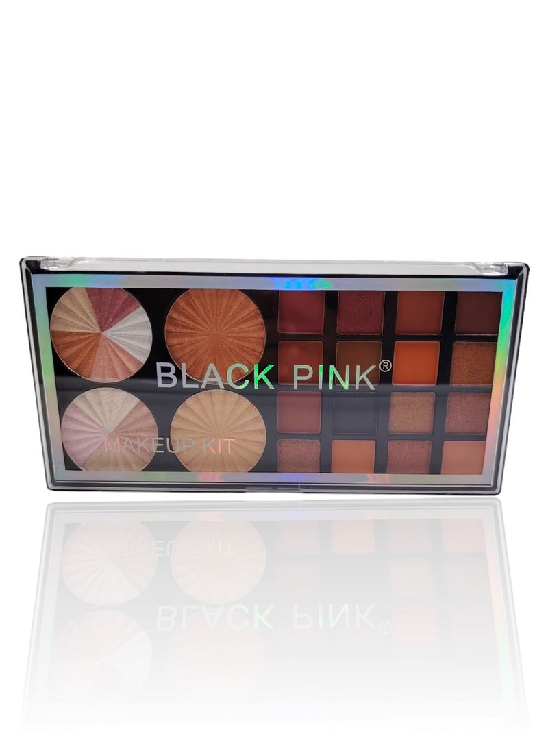 Black Pink Black Pink Makup Kit  Eyeshadow Palette + Highlighter  - Image 3
