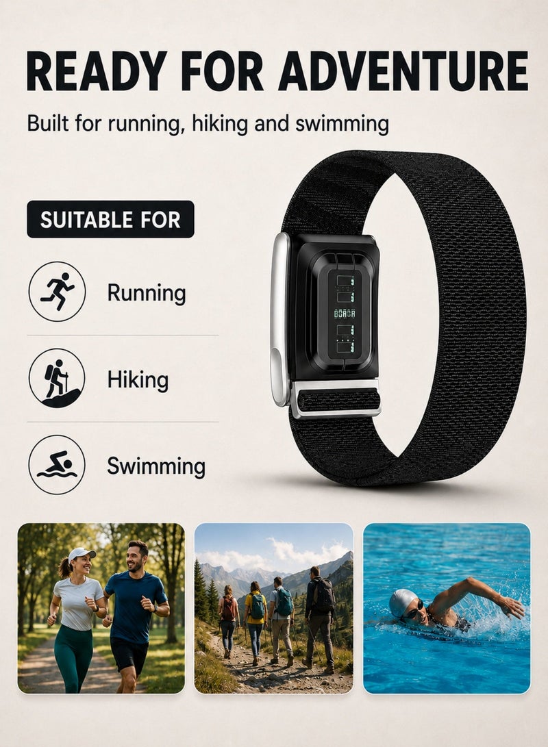 Nylon Wristband Compatible withWHOOP 5.0 / WHOOP MG, Please Choose Standard or MG ECG Version, Breathable Stretchy Sport Band, Soft Waterproof Adjustable Replacement Wrist Strap for Men Women, Fitness Tracker Band for Gym Running Daily Wear - Image 4