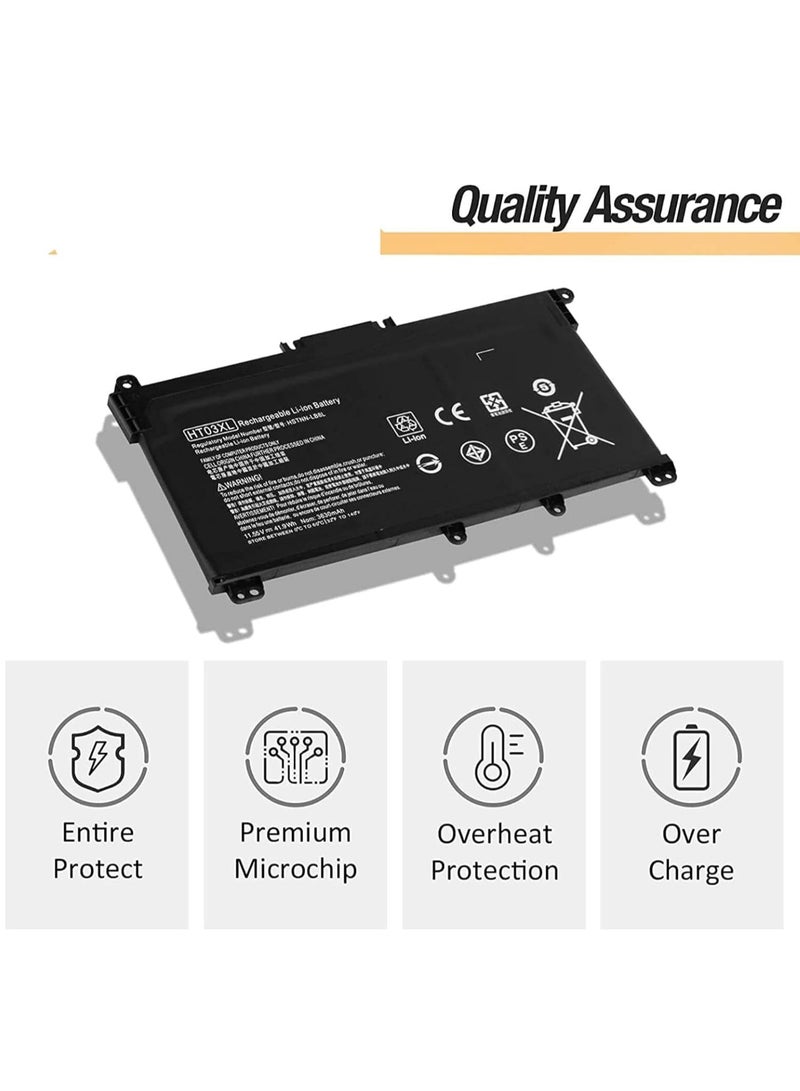 Terabyte بطارية HT03XL لجهاز HP Pavilion X360 14-CD 14-CE 14-CF 14-CW، Pavilion 14-BF، 14-BK، 15-DA، 15-CC، 15-CD، 15-CK - Image 2