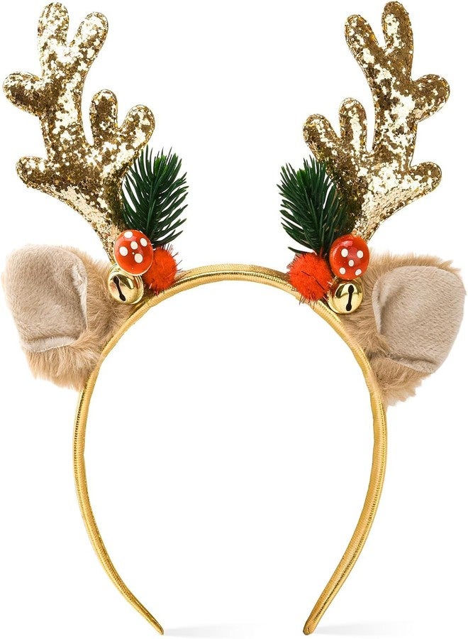 ZEYER Christmas Headbands for Women and Girls Hair Bands Christmas Glitter Elk Antlers Headbands Holiday Perfect Hair Accessories for Party and Cosplay - Image 1