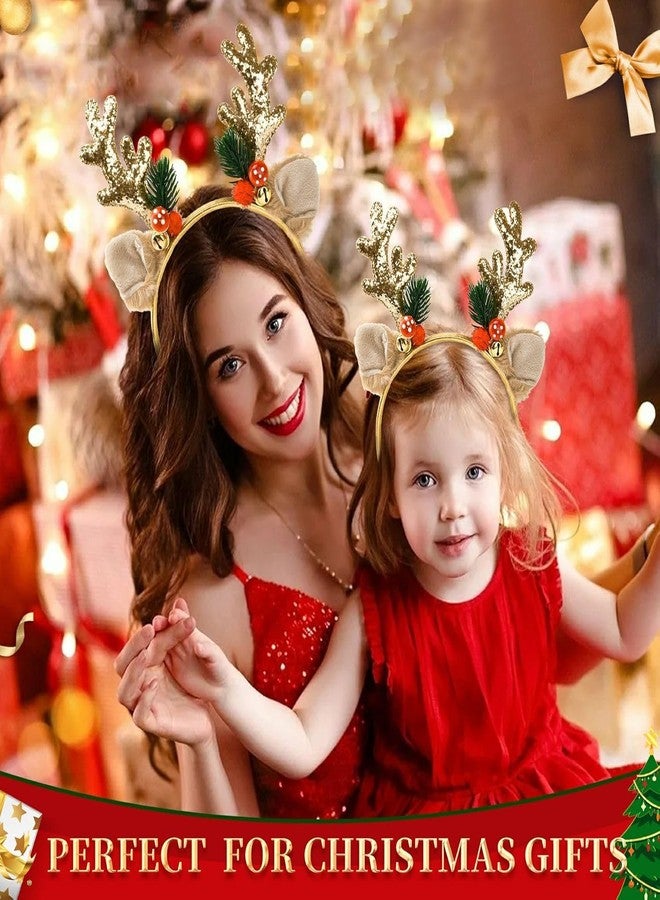 ZEYER Christmas Headbands for Women and Girls Hair Bands Christmas Glitter Elk Antlers Headbands Holiday Perfect Hair Accessories for Party and Cosplay - Image 2