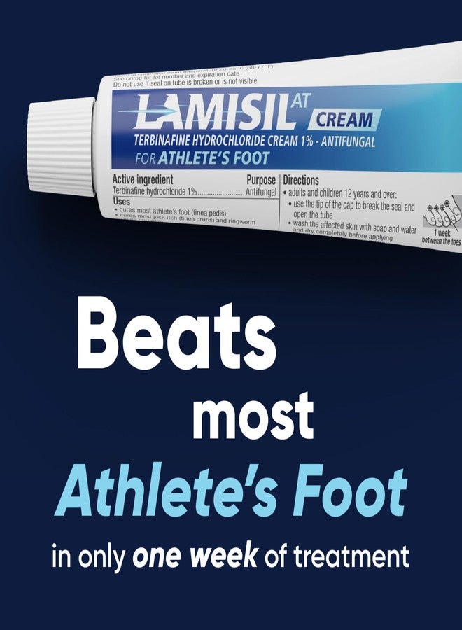 Lamisil Athlete's Foot Cream, 1 Week Treatment, Prescription Strength Terbinafine Hydrochloride, Fast Symptom Relief, Cures Most Athlete's Foot, 30 g (1 oz) - 2 pk - Image 3