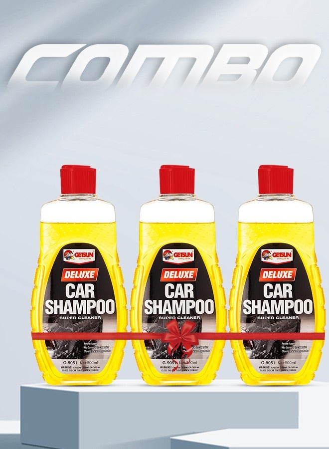 جيتسون كومبو - اشتري 3 قطع شامبو جيتسون ديلوكس للسيارات - منظف فائق - سائل غسيل السيارات الرغوي القوي 500 مل - Image 1