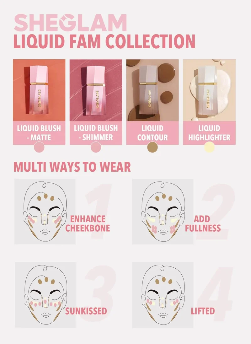 SHEGLAM Color Bloom Liquid Blush-Petal Talk