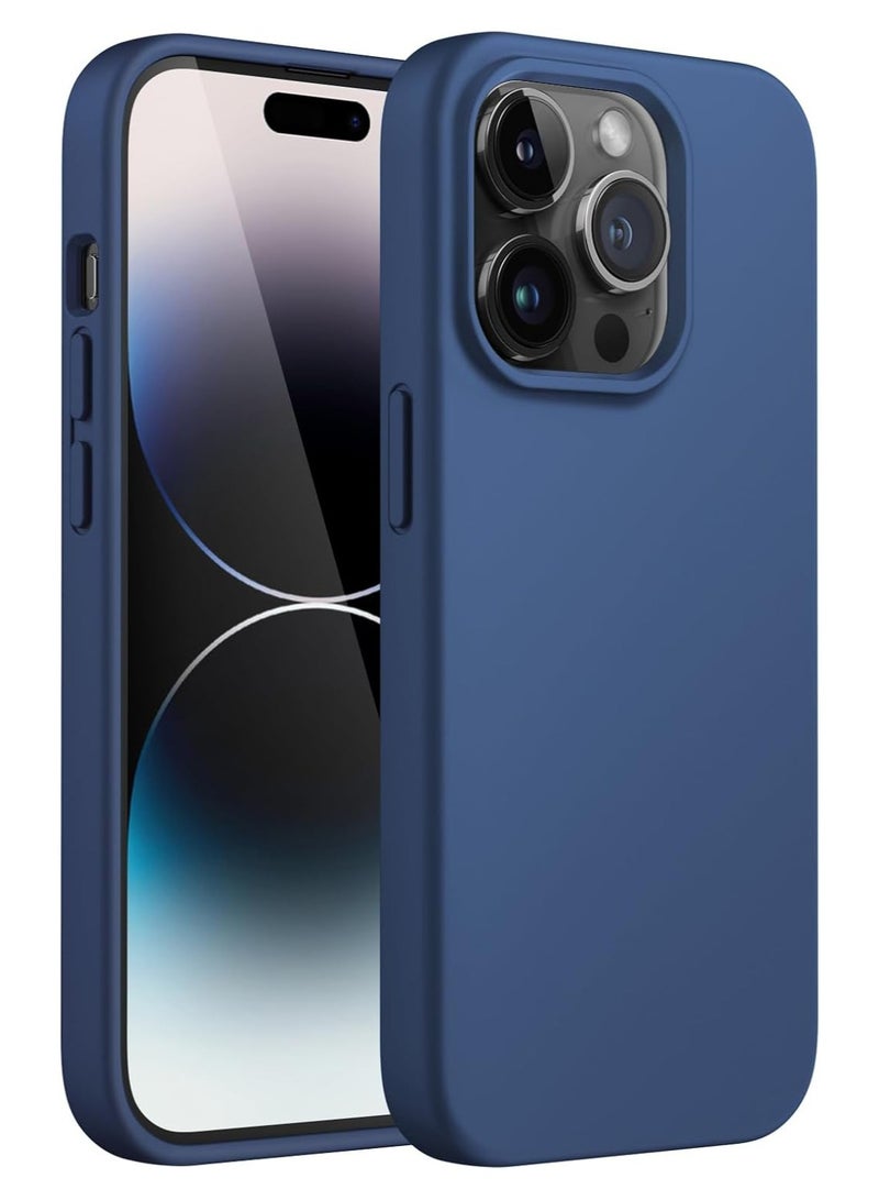 جومو ستور جراب سيليكون سائل لهاتف آيفون 14 برو ماكس (6.7 إنش) – ناعم الملمس، مقاوم للصدمات والخدوش – غطاء حماية كامل مع بطانة داخلية من الألياف الدقيقة - Image 1