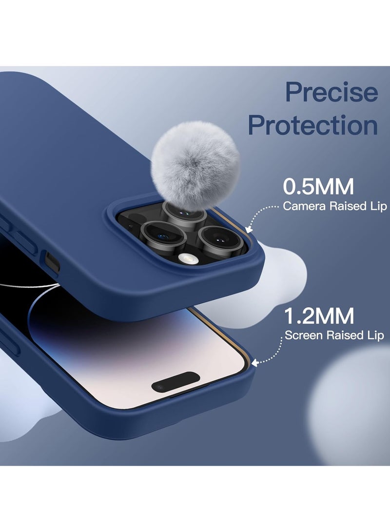 جومو ستور جراب سيليكون سائل لهاتف آيفون 14 برو ماكس (6.7 إنش) – ناعم الملمس، مقاوم للصدمات والخدوش – غطاء حماية كامل مع بطانة داخلية من الألياف الدقيقة - Image 3