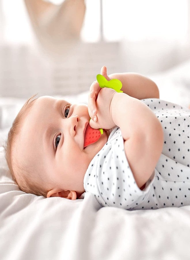 Joy Buzz Babies Fruit Feeder Pacifier (1 Pcs) With 1 Pcs Silicone Baby Food Dispensing Spoon 90Ml And 1 Pcs Fruit Teether 1Pcs Finger Brush 1 Pcs Baby Bib Gifting Combo (Rattle Combo 5 Pcs),Assorted - Image 2
