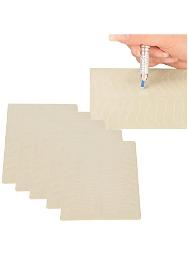 10 قطع من الواح ميكروبليدينج للتدريب على استخدام الجلد بدون حبر من جانب واحد للحواجب العريضة للمبتدئين بسمك 1 ملم - Image 5