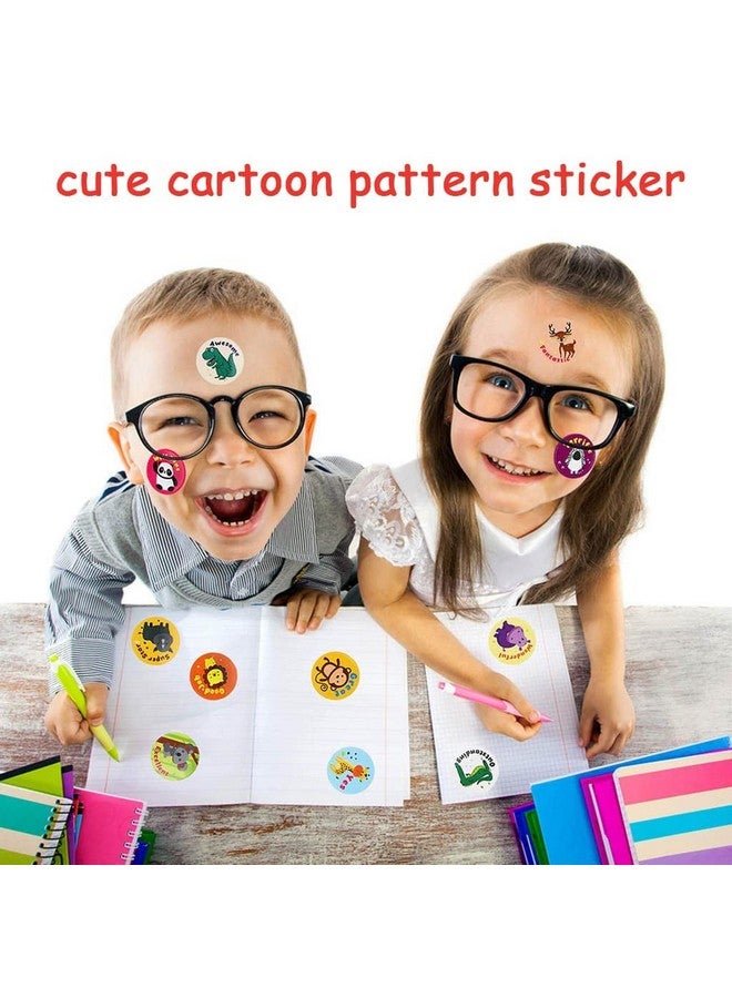 STORE 2508 Store2508 Kids Reward Sticker Roll Set Animal Cartoon Design Stickers 1 Inch Diameter 2000 Pcs  - Image 3