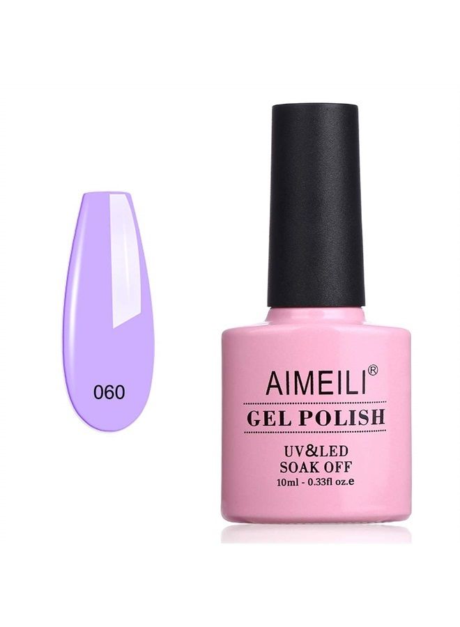 AIMEILI Soak Off U V LED Gel Nail Polish - Neon Lavender (060) 10ml  - Image 1