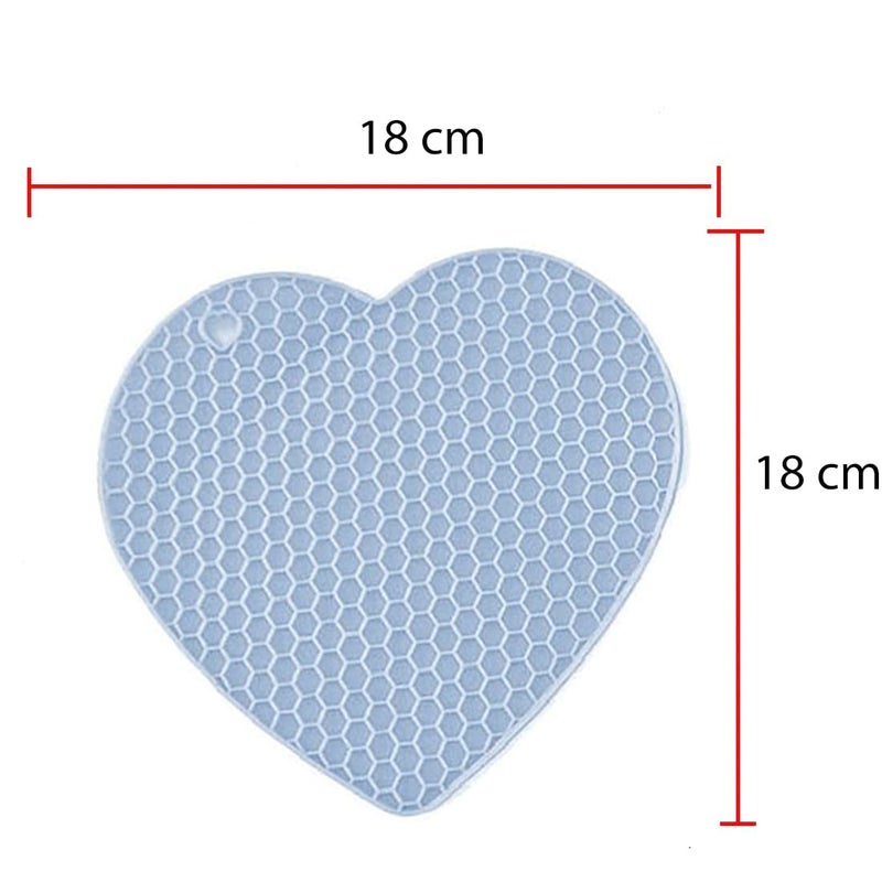 P Plus Fire Silicone Trivet Mats Heat Resistant Pot Holders Multipurpose Non-Slip Hot Pads for Kitchen Potholders Jar Opener (Blue, Set of 4) - Image 2
