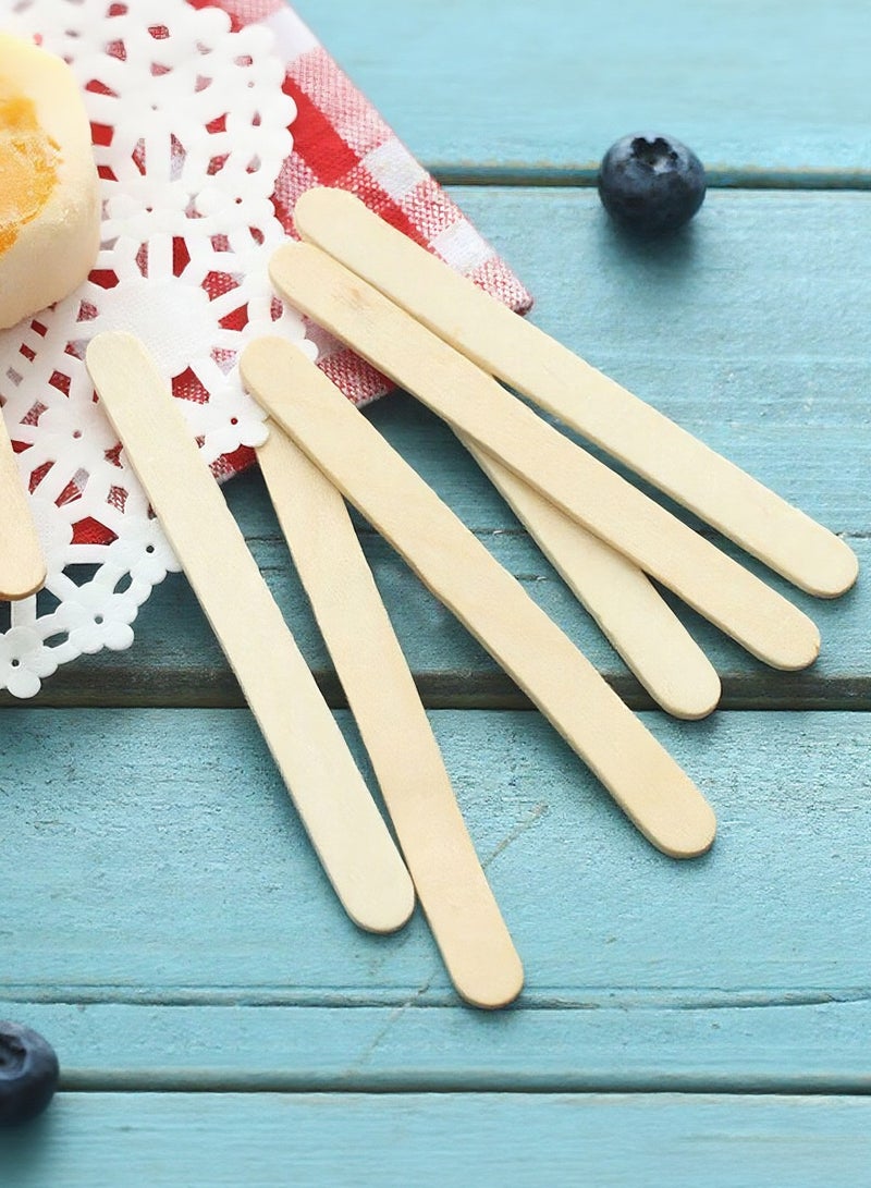 200 قطعة خشبية الحرف العصي 11.4 * 1 * 0.2cm, متعددة الأغراض خشب Popsicle الحرف العصي عصي الآيس كريم, صغيرة العصي الجليد البوب للشمع, التحريك, مشروع الحرف, اللسان مكتئ, علامات النبات - Image 2