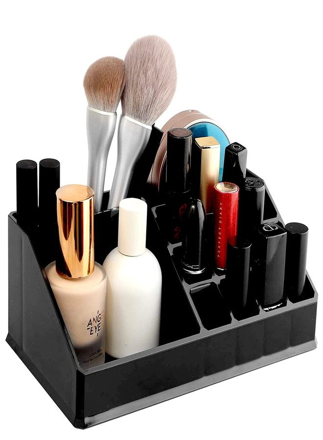 LOXBEE 16 Compartment Cosmetic Makeup Lipstick Storage Organiser Cosmetic Organizer Box (16 SEC Black, 1PCs, 22x13x8 cm) - Image 3