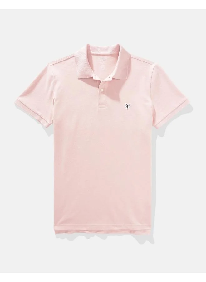 American Eagle Logo Slim Flex Polo Shirt