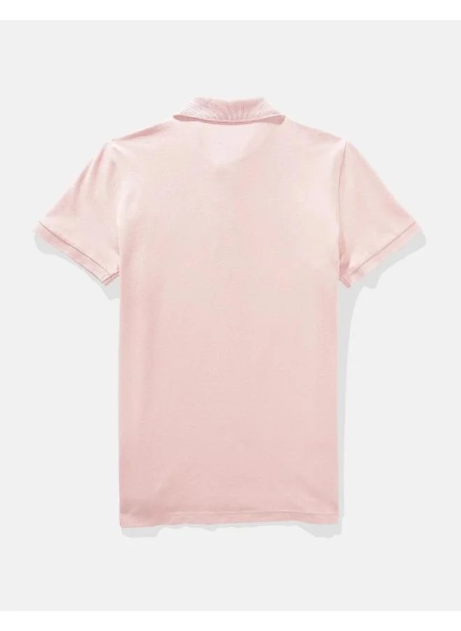 American Eagle Logo Slim Flex Polo Shirt