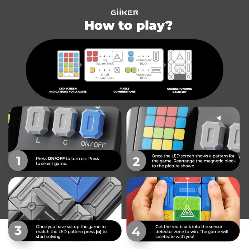 GiiKER Super Slide Puzzle Games, Original 500+ Challenges Brain Teaser Puzzle, Toys for Kids Teens, Travel Games Birthday Stocking Stuffers for Boys Girls, Activities for Road Trips - Image 3