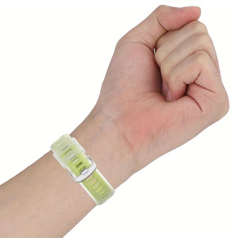 Yellow Two Tone Breathable Translucent Silicone Strap For Amazfit GTS Series - Image 4