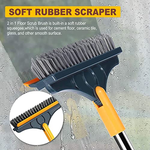 Vivatra Bathroom Cleaning Brush Bathroom Cleaning Accessories Tiles Cleaning Brush Bathroom Brush with Long Handle Tile Cleaner Brush Bathroom Floor Cleaning Brush (Brush 1) - Image 5