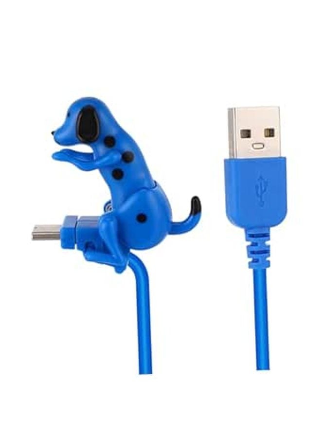 Creative Cute Blue Dog Shaped Fast Charging USB C Cable Wide Compatibility Data Cord - Image 1