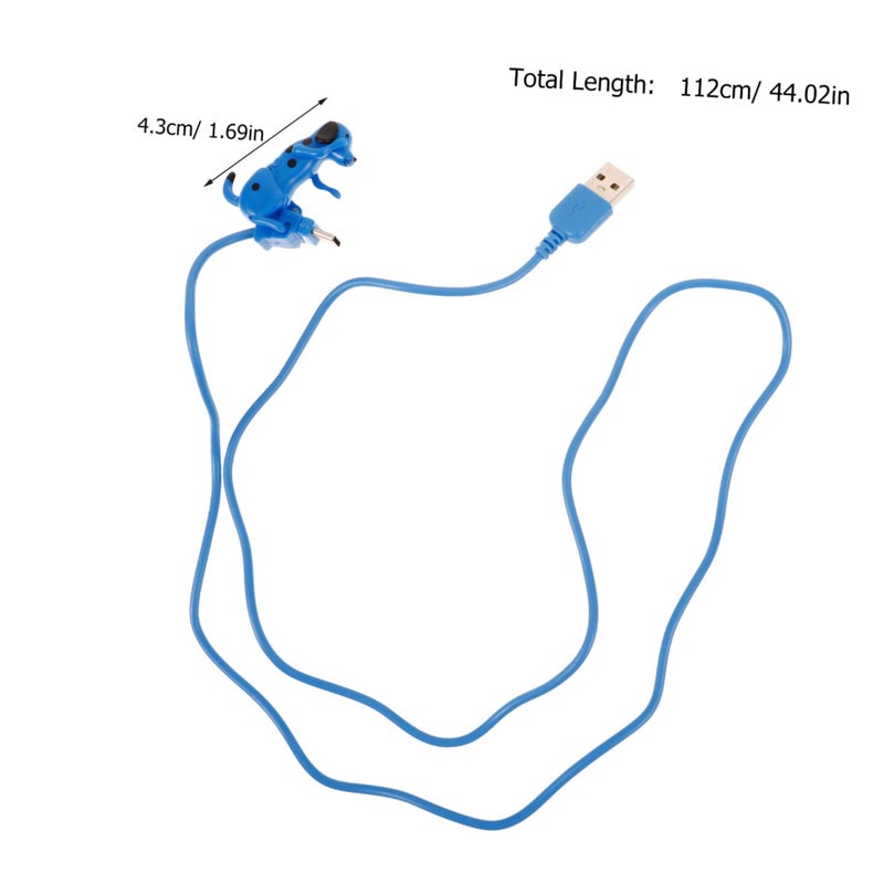 Creative Cute Blue Dog Shaped Fast Charging USB C Cable Wide Compatibility Data Cord - Image 3