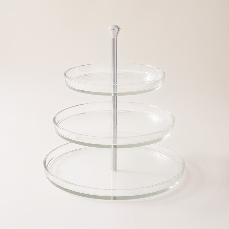 Borgonovo 3tier cake transparent stand 22 cm, 27 cm, and 32 cm - Image 2