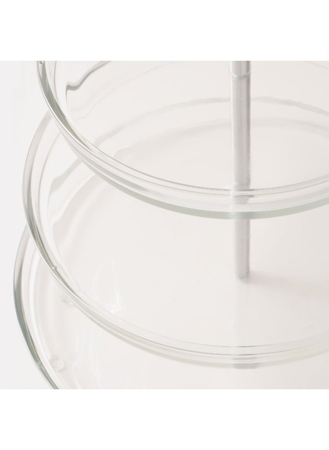 Borgonovo Borgonovo 3tier cake transparent stand 22 cm, 27 cm, and 32 cm  - Image 3