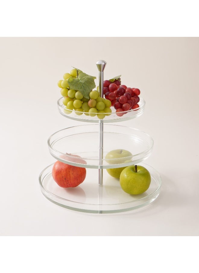 Borgonovo Borgonovo 3tier cake transparent stand 22 cm, 27 cm, and 32 cm  - Image 4