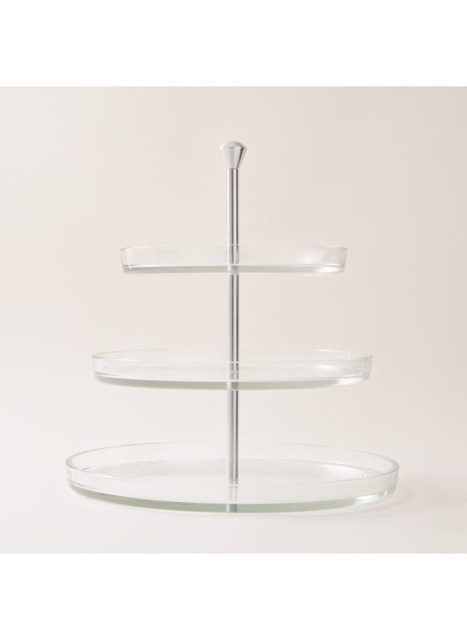 Borgonovo Borgonovo 3tier cake transparent stand 22 cm, 27 cm, and 32 cm  - Image 2
