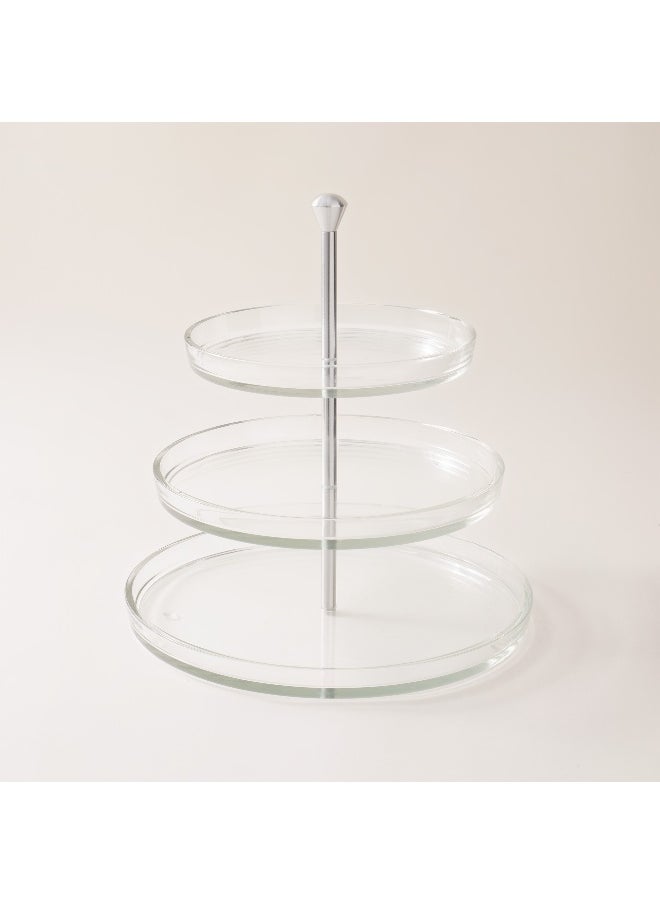Borgonovo Borgonovo 3tier cake transparent stand 22 cm, 27 cm, and 32 cm  - Image 1