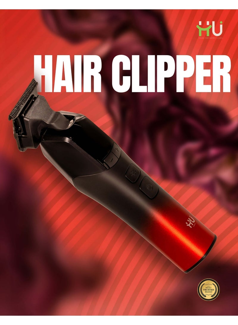 H U Professional Hair Clipper with LED Display – Rechargeable Cordless Hair Trimmer with 2000mAh Battery, 200 Minutes Runtime for Barber & Home Use - Image 4
