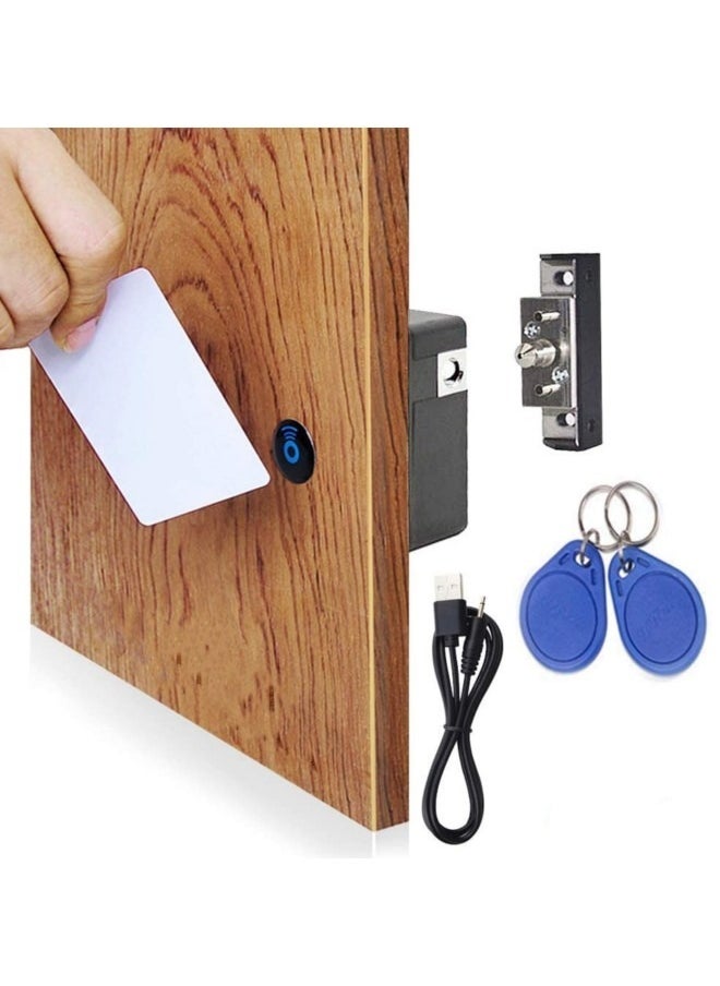 GGEROU - Electronic Cabinet Lock, Hidden DIY Lock, Smart Cabinet Locks, Electronic Cabinet Lock with USB Cable, Invisible Cabinet Lock with 1 IC Cards and 2 Keychain - Image 1