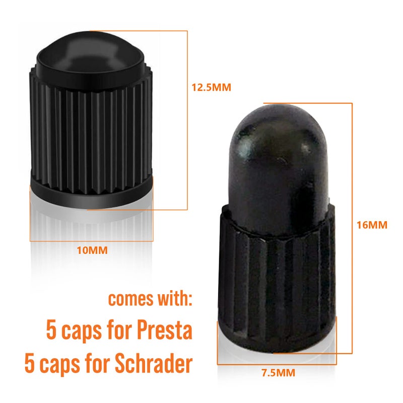 Mobi Lock Brass Presta Valve Adaptor (Pack Of 5 + 10 Caps) - Convert Presta To Schrader For All Types Of Bikes  E-Bikes  And E-Scooters - Inflate Tire Using Standard Pump Or Air Compressor - By Mobi Lock - Image 5