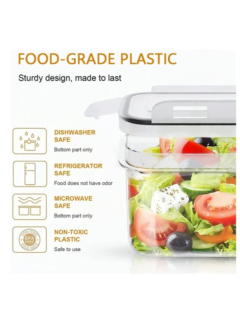 24 Pack Airtight Food Storage Containers with Lids, Clear Pantry Storage Containers for Kitchen Food Pantry Organizers and Storage, Plastic Leak-proof Canisters for Cereal, Flour and Sugar - Image 4