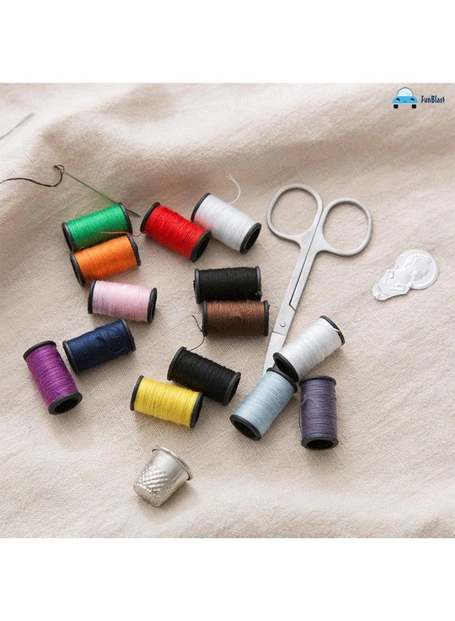 FunBlast 67 Pcs Sewing Kit, Needle and Thread Box, Small & Portable Travel Sewing Kits Box, Tailoring Accessories, Emergency Stitching Kit, Travel Sewing Box, Stitching Items Box for Home, Ladies - Image 2